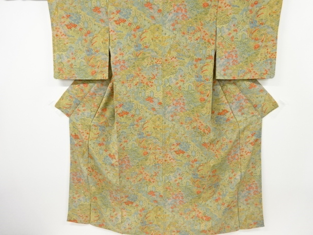 JAPANESE KIMONO / KOMON / FLOWER CLASSICAL PATTERN
